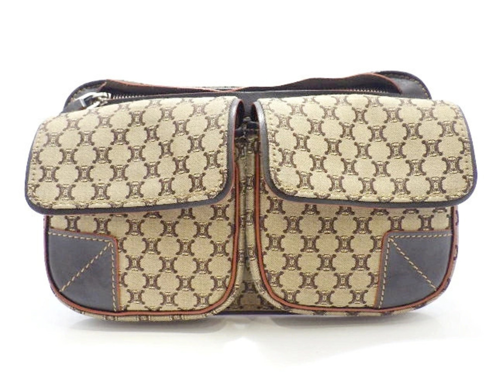 Celine bag waist Macadam canvas leather